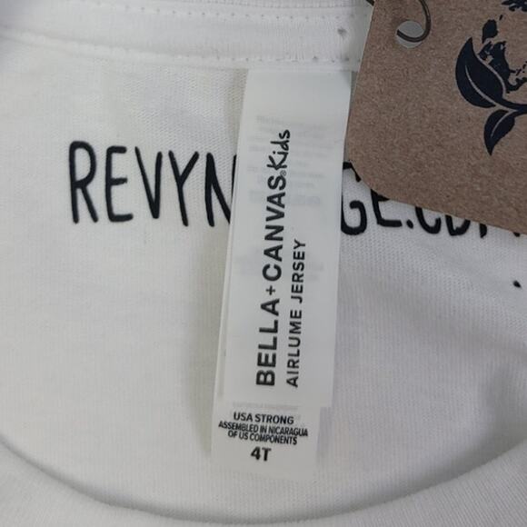 New Hand Printed Upcycled Child 4T Pine Cone Long Sleeve Cotton Blend Tee - Picture 4 of 4